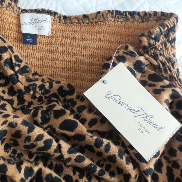 Universal Thread Linen-blend Strapless Leopard Print Maxi Dress - Picture 11 of 13